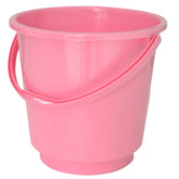 Kuber Industries 2 Pieces Plastic Bucket & Stool Set (Pink)